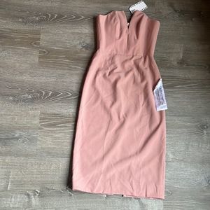 NEW Dress the population strapless dress polish pink